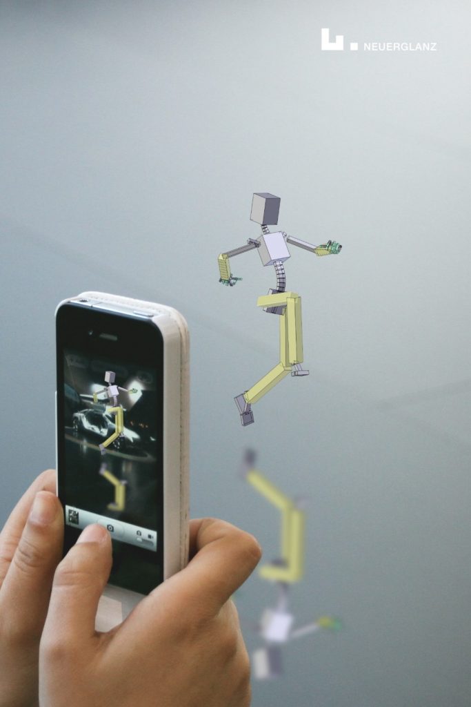 Smartphone: Professionelles Design präsentiert durch springendes Männchen