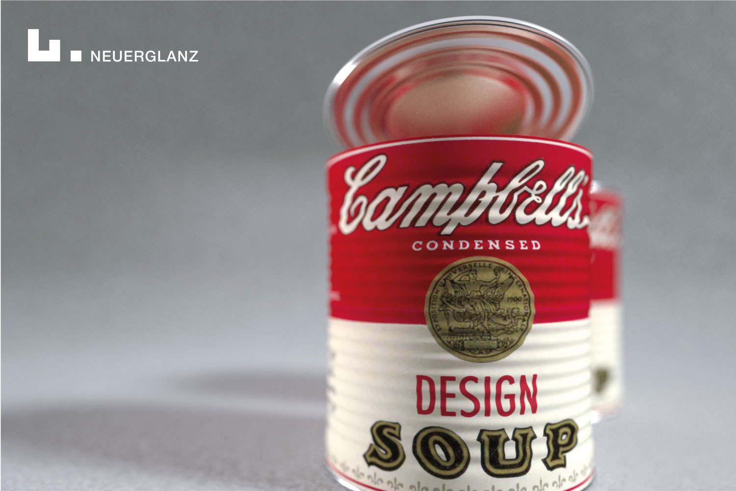 Design Soup Dose geöffnet