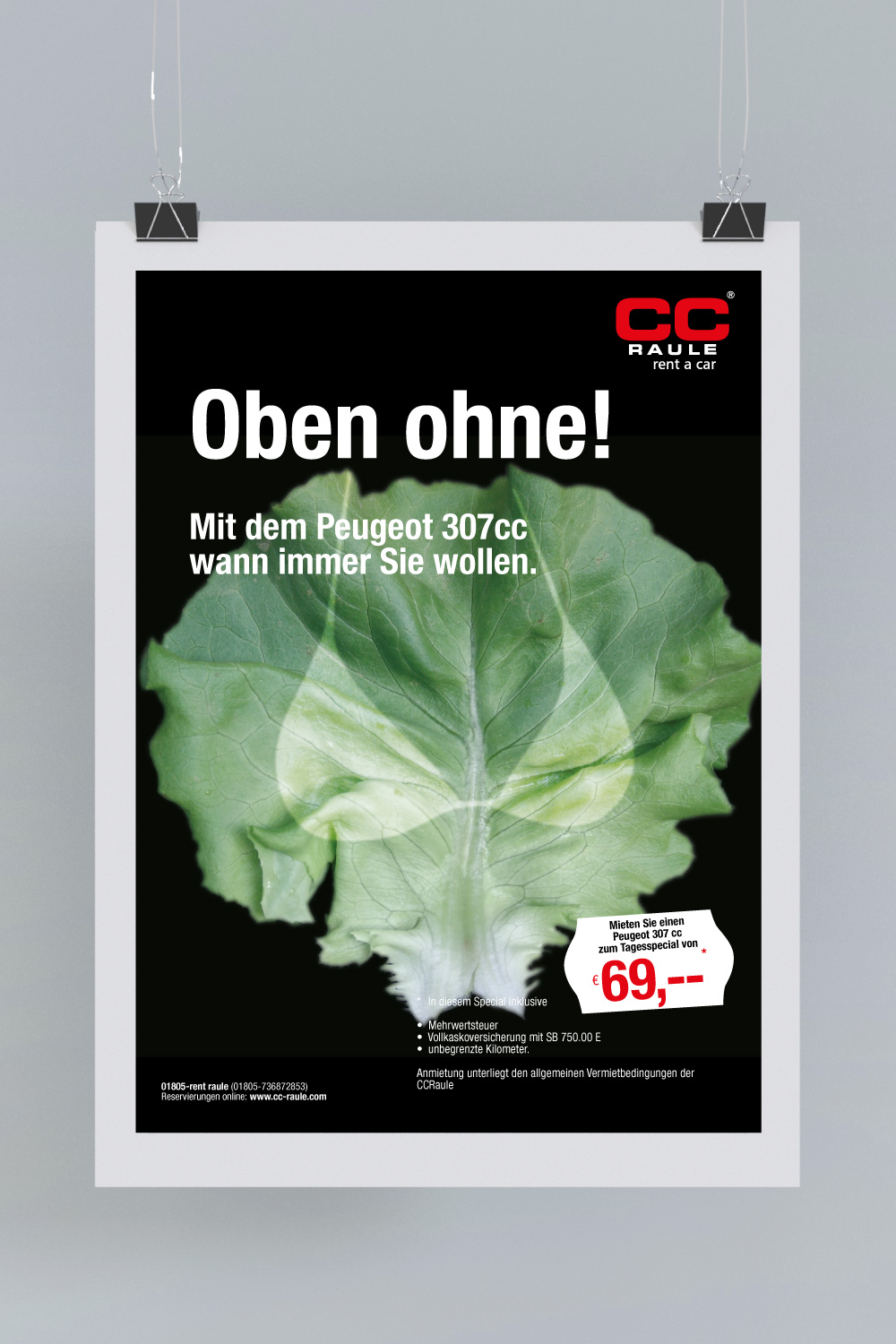 B2C Kampagne: Salatblatt oben ohne