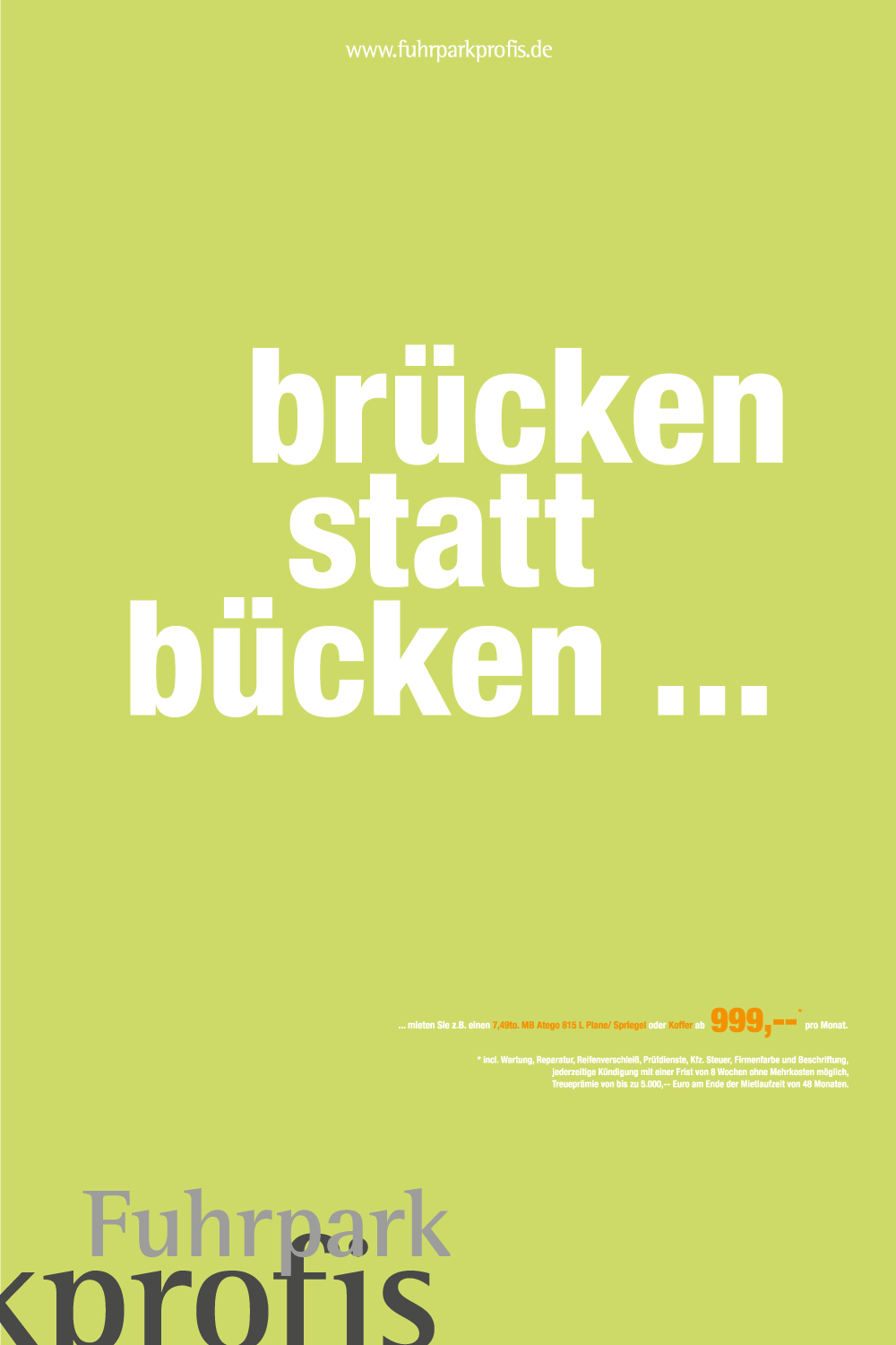 Brücken statt bücken Anzeige Kampagne